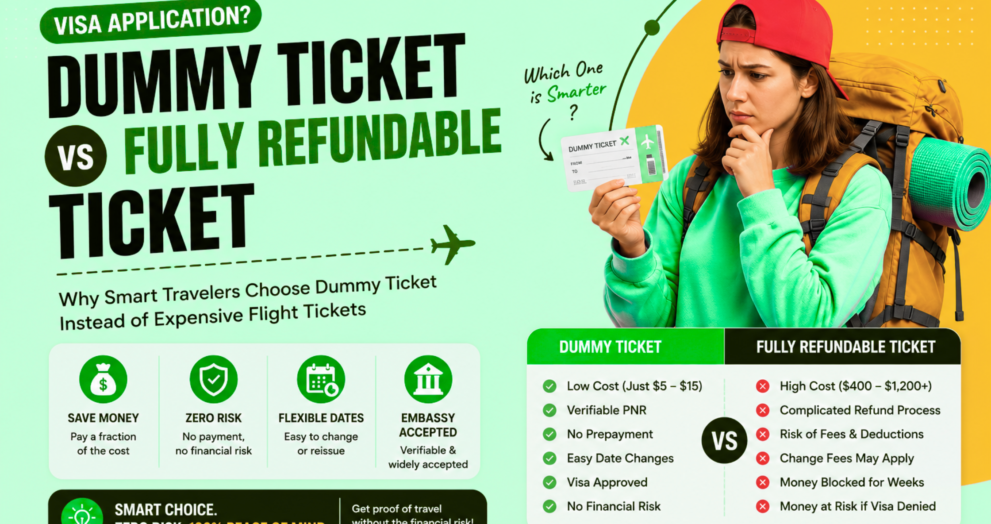 Dummy Flight Ticket vs refundable ticket