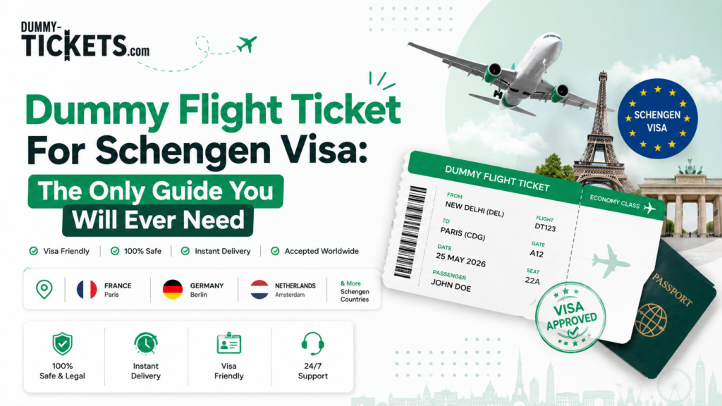 Dummy Flight Ticket for Schengen Visa