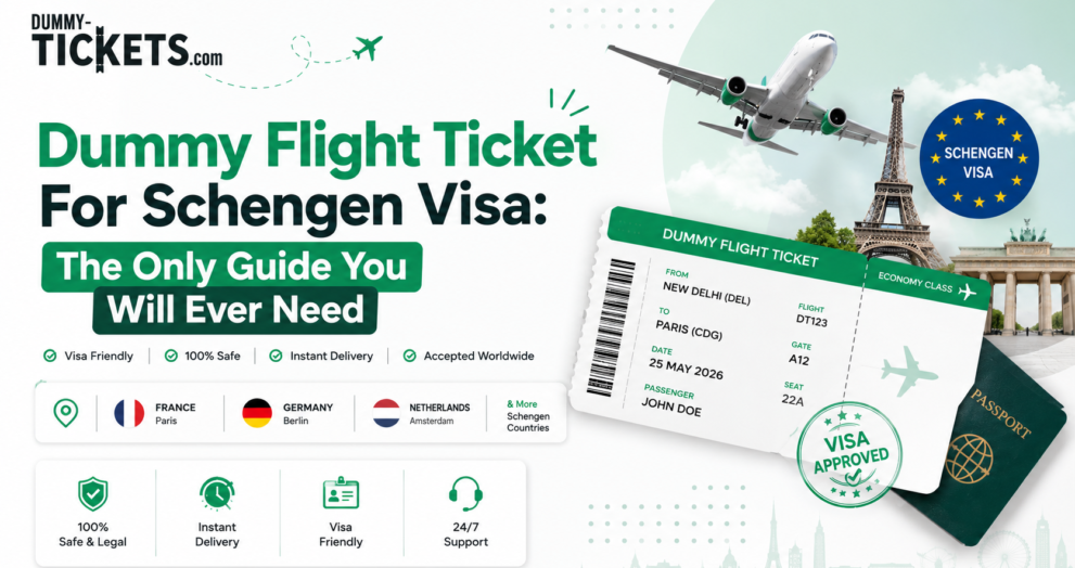 Dummy Flight Ticket for Schengen Visa