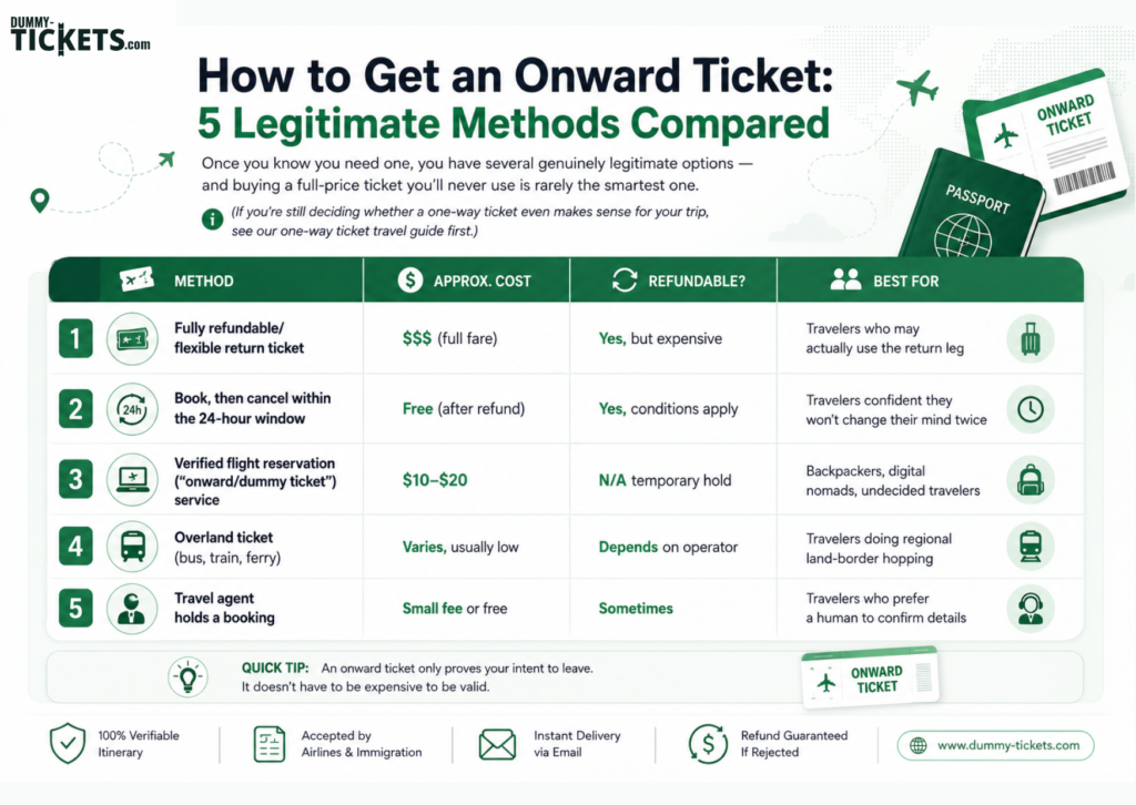 How to Get Onward Ticket