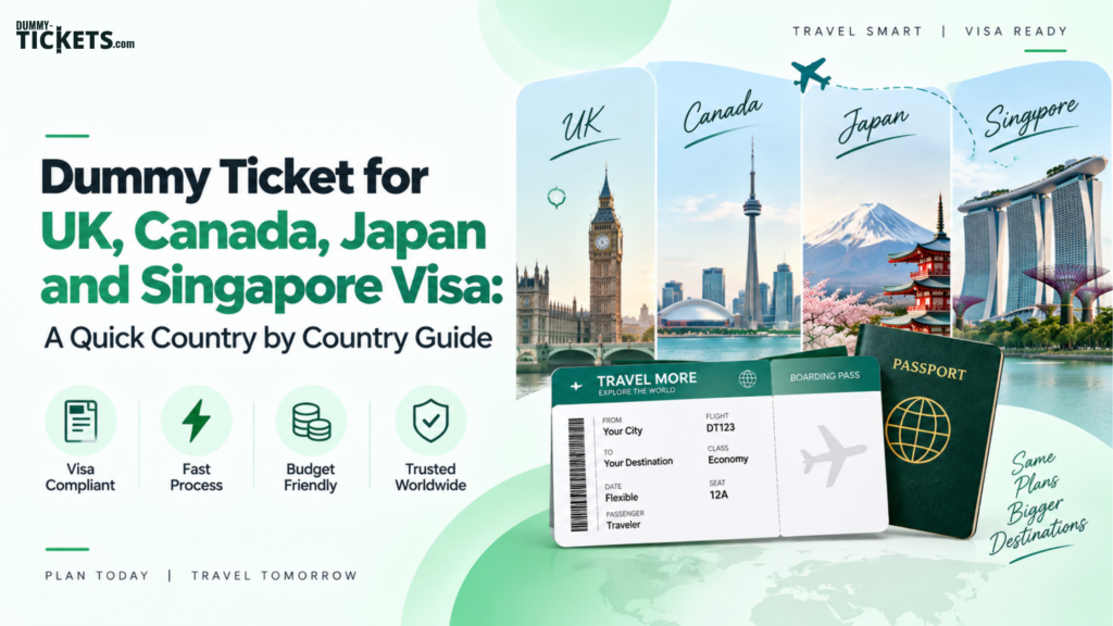Dummy ticket for uk visa